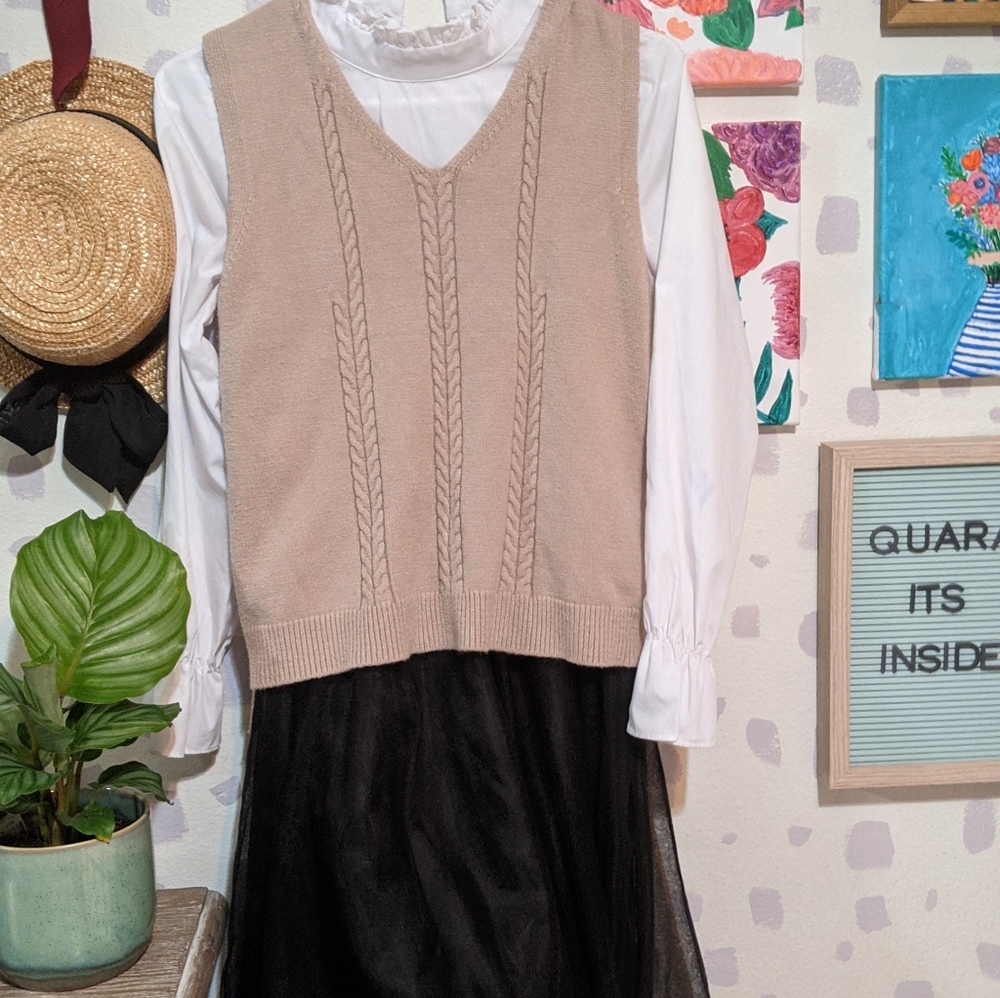 *Donated* Long Sleeve Tight Waist Shirt Dress - Picture 3 of 3